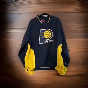 Vintage‎ Retro 90's NBA Indiana Pacers Fleece Windbreaker Mens Large